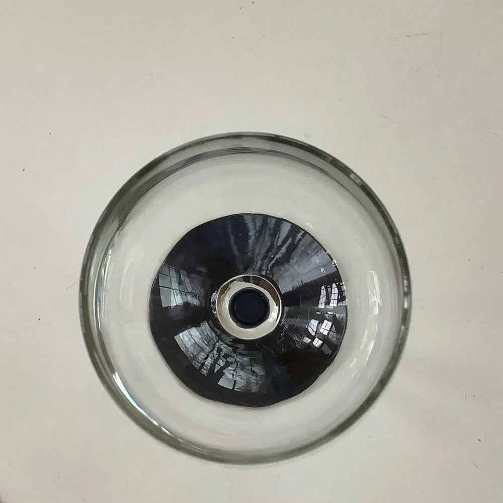 NY Yankees Etched Wine Glass